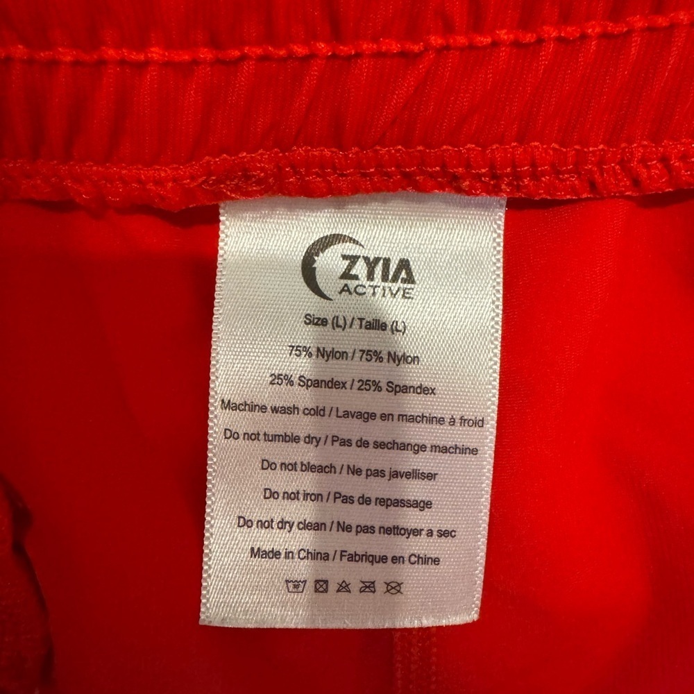 Zyia Active Red Everywhere Zipper Joggers - Picture 4 of 7